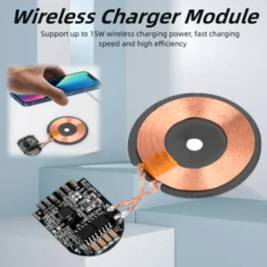 Module de chargeur sans fil 15W, module émetteur de chargeur sans fil, bobine de carte Pcba, prenant en charge l'attraction magnétique et les pop-up
